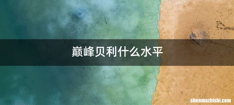 巅峰贝利什么水平