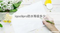 iqoo9pro防水等级多少