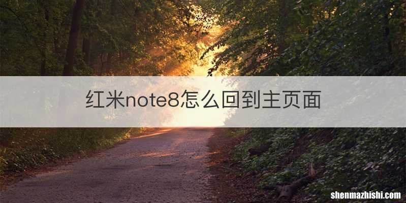 红米note8怎么回到主页面