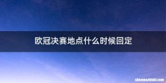 欧冠决赛地点什么时候回定