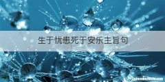 生于忧患死于安乐主旨句