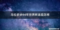 马拉多纳94年世界杯表现怎样