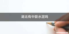 湖北有中联水泥吗