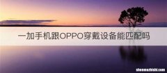 一加手机跟OPPO穿戴设备能匹配吗