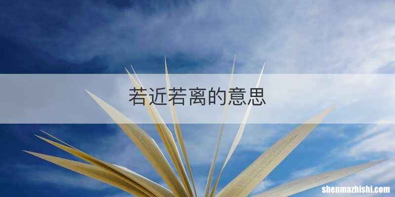 若近若离的意思