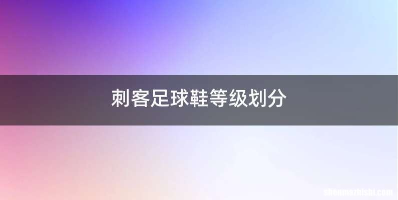 刺客足球鞋等级划分