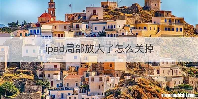 ipad局部放大了怎么关掉