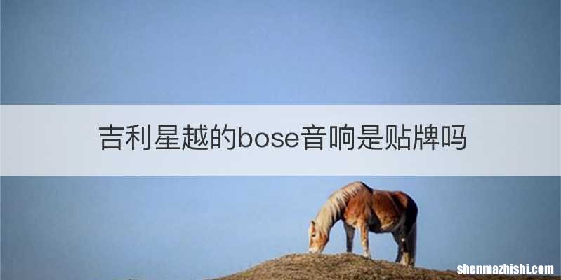 吉利星越的bose音响是贴牌吗