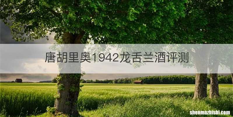 唐胡里奥1942龙舌兰酒评测