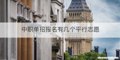 中职单招报名有几个平行志愿