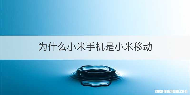 为什么小米手机是小米移动