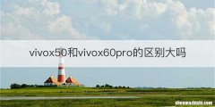 vivox50和vivox60pro的区别大吗