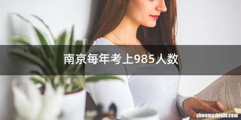 南京每年考上985人数