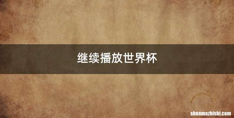 继续播放世界杯