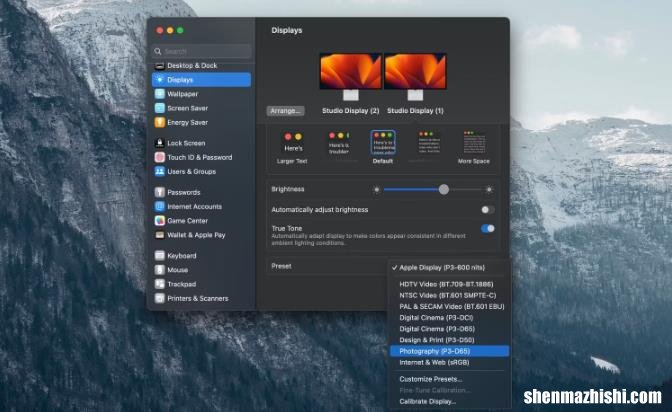 如何更改Mac电脑显示屏的参考模式