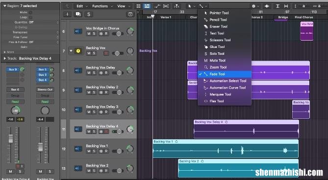 如何在Logic Pro中轻松淡入淡出音频
