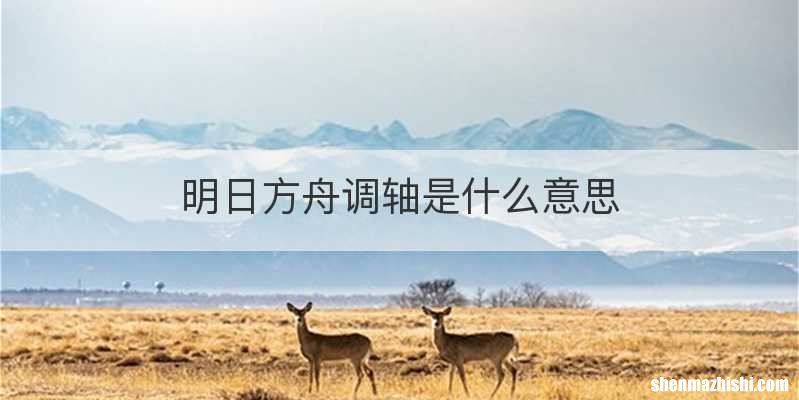 明日方舟调轴是什么意思