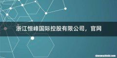 浙江恒峰国际控股有限公司，官网