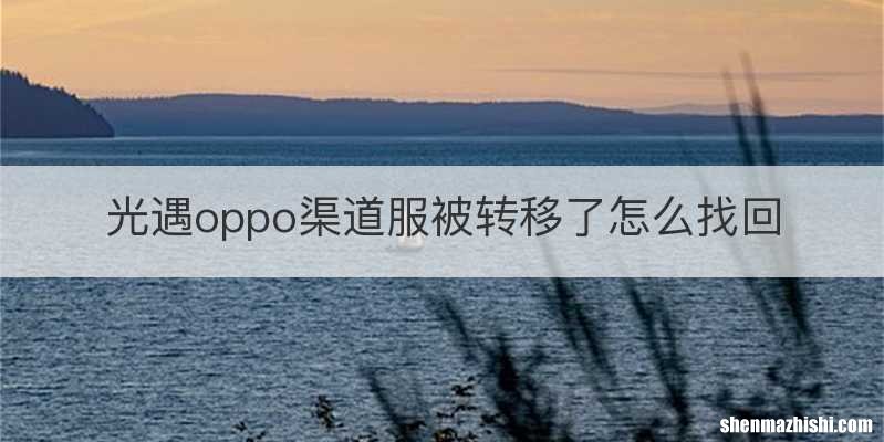 光遇oppo渠道服被转移了怎么找回