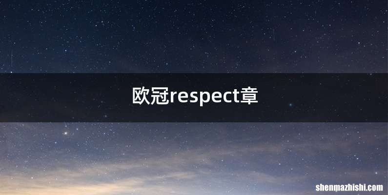 欧冠respect章