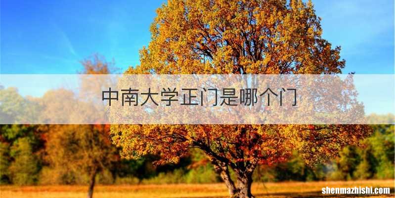 中南大学正门是哪个门