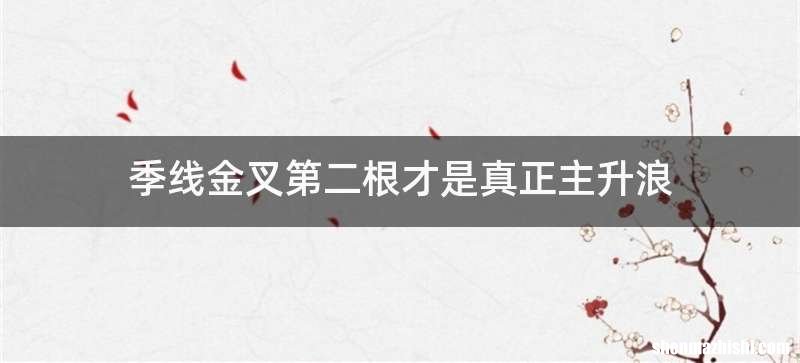 季线金叉第二根才是真正主升浪