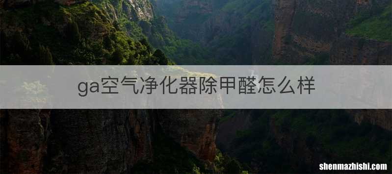 ga空气净化器除甲醛怎么样