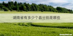 湖南省有多少个县分别是哪些