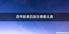 西甲联赛回放在哪看比赛