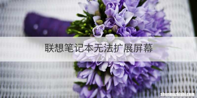 联想笔记本无法扩展屏幕