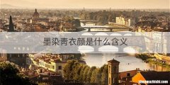 墨染靑衣颜是什么含义