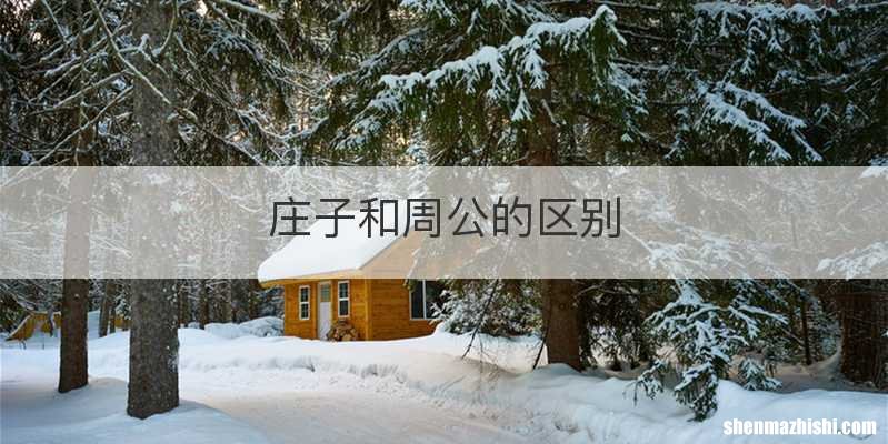 庄子和周公的区别