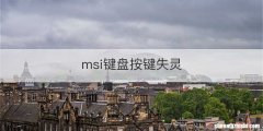 msi键盘按键失灵