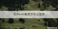 红米k40看虎牙怎么全屏