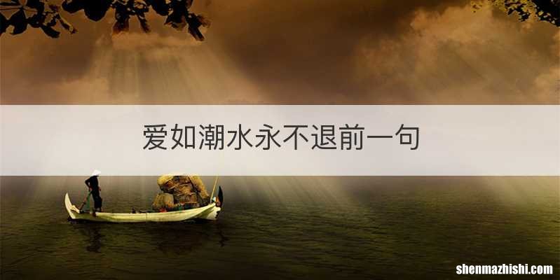 爱如潮水永不退前一句