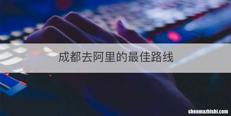 成都去阿里的最佳路线