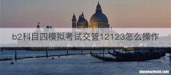 b2科目四模拟考试交管12123怎么操作