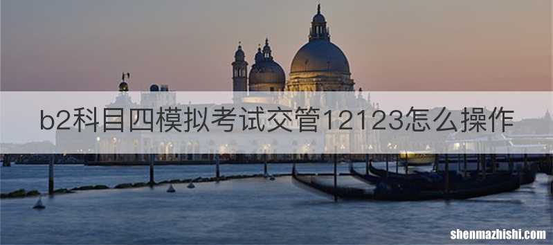 b2科目四模拟考试交管12123怎么操作