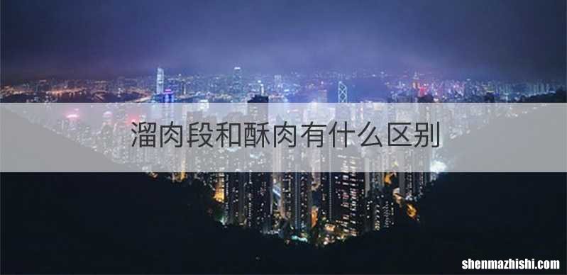 溜肉段和酥肉有什么区别