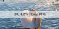 说吧可是写一段话四年级