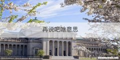 再说吧啥意思