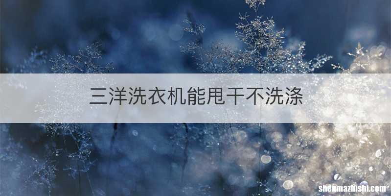 三洋洗衣机能甩干不洗涤