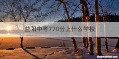 益阳中考770分上什么学校
