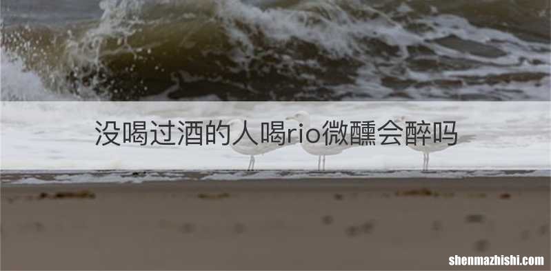 没喝过酒的人喝rio微醺会醉吗