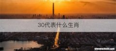 30代表什么生肖