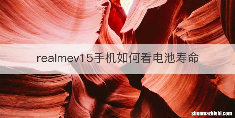 realmev15手机如何看电池寿命