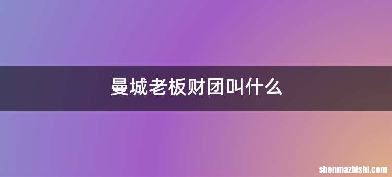 曼城老板财团叫什么