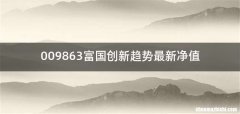 009863富国创新趋势最新净值