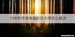 10年的手提电脑反应太慢怎么解决