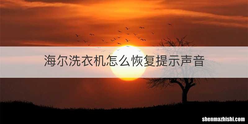 海尔洗衣机怎么恢复提示声音